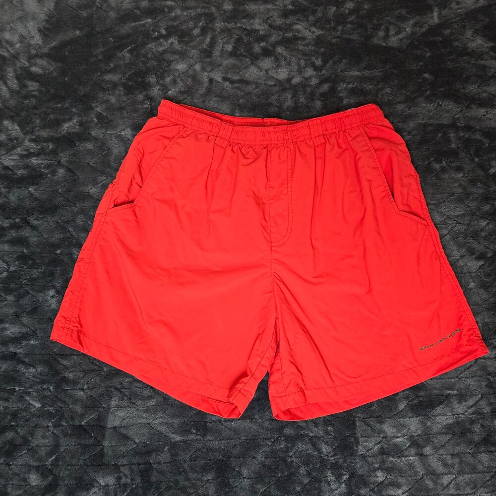 Columbia PFG Backcast III Water Shorts Men's Red Swim Trunks UPF 50 - Size M